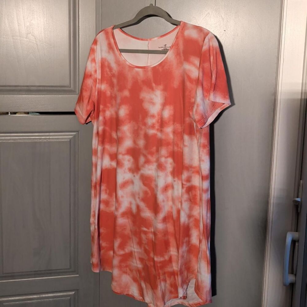 Bobbie-brooks Women's Orange and Pink Dress